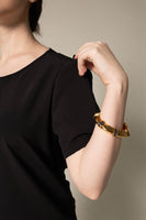 LE REUSSI - Original Elegance Round Neck Blouse in Black