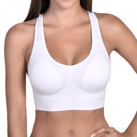 Most Comfortable Racerback Bra 2 Pack Black and White