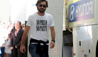 T-shirt No Pirlo No Party Juventus - Black Color - Size S