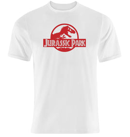 T-shirt Jurassic Park - White Color-Red Logo - Size M