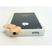 Bumper with bow for iPhone 4 and 4S - White Color
