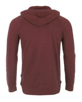 ZIMEGO Men's Pigment Dyed Hoodie - Athletic v Neck Long Sleeve Henley Pullover Shirt