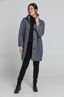 CONQUISTA FASHION - Original Wool Blend Grey Mélange Coat