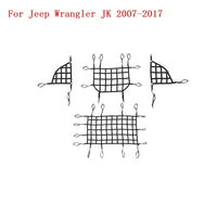 SHINEKA for Jeep Wrangler JK JL 2007-2020+ Car Trunk Roof Luggage Carrier Cargo Basket Trail Net for Wrangler JK JL Accesorries