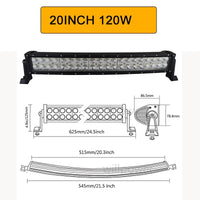 AUXTINGS - Original 21 32 42 50 52 Inch Curved Led Light Bar COMBO 120W 180W 240W 300W Dual Row Driving Offroad Car Truck 4x4 SUV ATV 12V