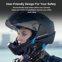 FREEDCONN - Original TCOM SC Intercom Motorcycle Helmet Wireless Bluetooth Headset LCD Display FM Radio 3 Riders Intercomunicador Moto