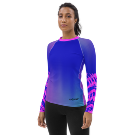 FIND YOUR COAST APPAREL - Original Women's Speckled Palm Sea Skinz Performance Rash Guard UPF 40+