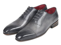 Paul Parkman Grey Hand-Painted Classic Brogues (ID#ZLS34GRY)