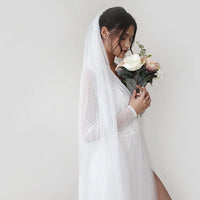 BLUSHFASHION - Original Dots Tulle Wedding Veil #4019