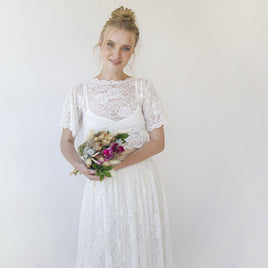 BLUSHFASHION - Original Bridal Lace Top, Plus Size Bridal Wear #2059