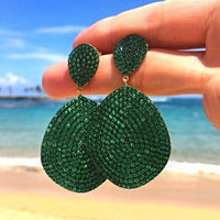 MONTE CARLO - Original Earrings Gold Emerald Zircon