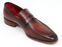 Paul Parkman Men's Penny Loafer Bordeaux and Brown Calfskin (ID#10FD61)