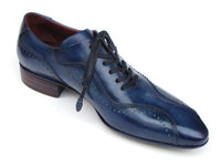 Paul Parkman Handmade Lace-Up Casual Shoes for Men Blue (ID#84654-BLU)