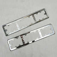 LONNGSHANPING - Original For EU Car License Plate Frame Metal Car License Plate Frame Number Plate Holder 2pcs