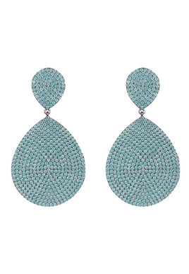 MONTE CARLO - Original Earring Aqua Blue Silver