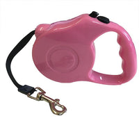 Extendable leash for dogs - Max 15 kg - Pink Color - Start & Stop