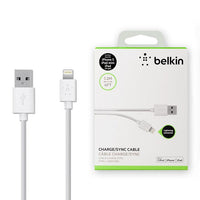 Lightning Belkin USB cable for iPhone, iPad and iPod - White Color