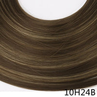 Original Synthetic Clip in Hair Extension Ombre Bayalage Long Straight Flase Hair Pieces for Women 24" 5clips One Piece 3/4 Head