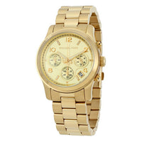 Michael Kors MK5055 Woman Watch - Gold Chrono Steel - Runway