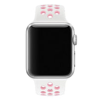 Silicone Sport Strap for Apple Watch Nike+ White/Pink 38 mm 134/97mm