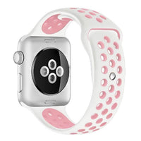Silicone Sport Strap for Apple Watch Nike+ White/Pink 38 mm 134/97mm