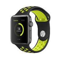 Silicone Sport Strap for Apple Watch Nike+ Black/Yellow 38 mm 134/97mm