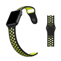 Silicone Sport Strap for Apple Watch Nike+ Black/Yellow 38 mm 134/97mm
