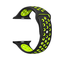 Silicone Sport Strap for Apple Watch Nike+ Black/Green 38 mm 134/97mm