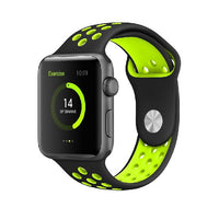 Silicone Sport Strap for Apple Watch Nike+ Black/Green 38 mm 134/97mm