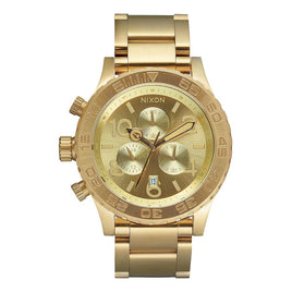 Nixon man watch - A037-502-00 - Steel gold color and gold dial