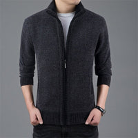 LISEAVEN - Original Sweater Thick Warm for Mens Cardigan Slim Fit Jumpers Knitwear Warm Autumn Korean Style Casual Clothing Men Cardigans