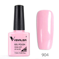 VENALISA - 10 Pcs Nail Gel Polish Full Coverage Beatuiful Color Glitter Color Matt Tempered Top Coat Soak Off Polish Gel Nail Manicure