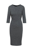 CONQUISTA FASHION - Original Grey Fitted Knit Dress