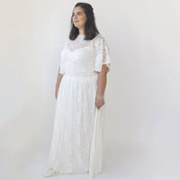 BLUSHFASHION - Original Bridal Lace Top, Plus Size Bridal Wear #2059