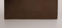 Billionaire Italian Couture Brown Leather Cardholder Wallet - One Size