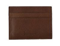 Billionaire Italian Couture Brown Leather Cardholder Wallet - One Size