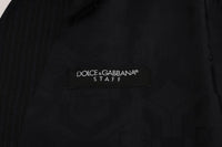 Dolce & Gabbana Black STAFF Wool Striped Vest - Size IT52-XL