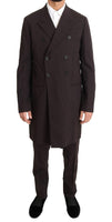 Dolce & Gabbana Bordeaux Wool Stretch Long 3 Piece Suit - Size IT48-M