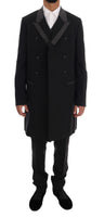 Dolce & Gabbana Black Wool Stretch 3 Piece Two Button Suit - Size IT48-M