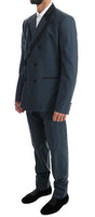 Dolce & Gabbana Blue Wool Double Breasted 3 Piece Suit - Size IT54-XL