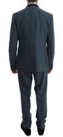 Dolce & Gabbana Blue Wool Double Breasted 3 Piece Suit - Size IT54-XL