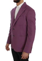 Dolce & Gabbana Purple Cashmere Slim Fit Blazer Jacket - Size IT44-XS