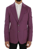 Dolce & Gabbana Purple Cashmere Slim Fit Blazer Jacket - Size IT44-XS