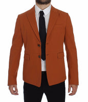 Dolce & Gabbana Orange Cotton Stretch Blazer - Size IT54-XL