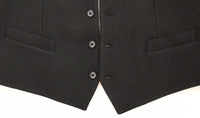 Dolce & Gabbana Black Cotton Dress Vest Blazer Jacket - Size IT48-M