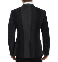 Dolce & Gabbana Gray striped wool stretch blazer - Size IT48-M