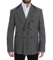 Dolce & Gabbana Gray wool double breasted blazer - Size IT48-M