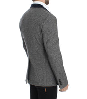 Dolce & Gabbana Gray wool double breasted blazer - Size IT48-M