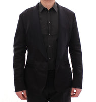 Dolce & Gabbana Black silk slim fit blazer - Size IT54-XXL