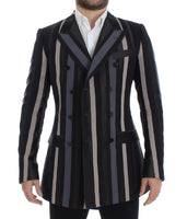 Dolce & Gabbana Multicolor striped wool slim blazer - Size IT48-M